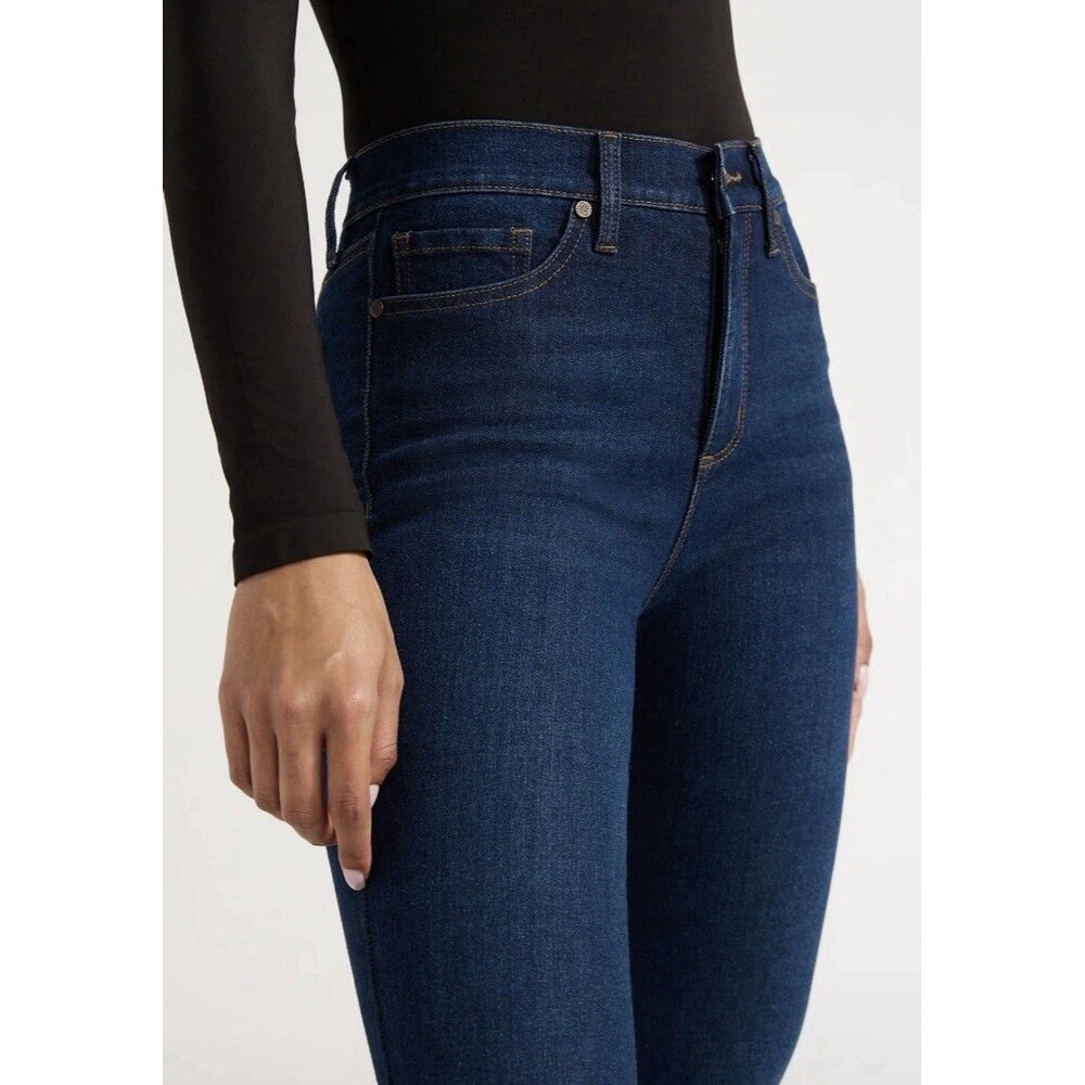 Sofia Jeans by Sofia Vergara High Rise Flare Dark Wash Blue Denim Jeans Size 12 - Picture 3 of 12